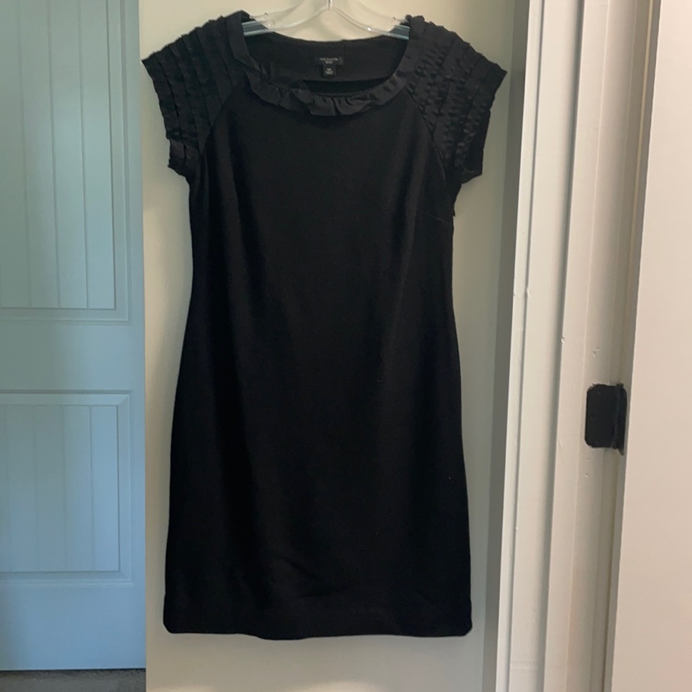 Ann Taylor Little Black Dress with Ruffle Detail